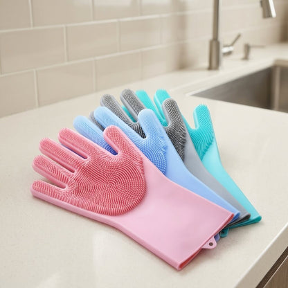 Silicone Dish Washing Gloves – Reusable Cleaning Gloves - Homigo