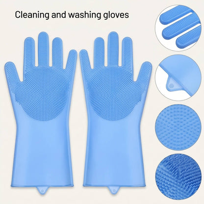 Silicone Dish Washing Gloves – Reusable Cleaning Gloves - Homigo