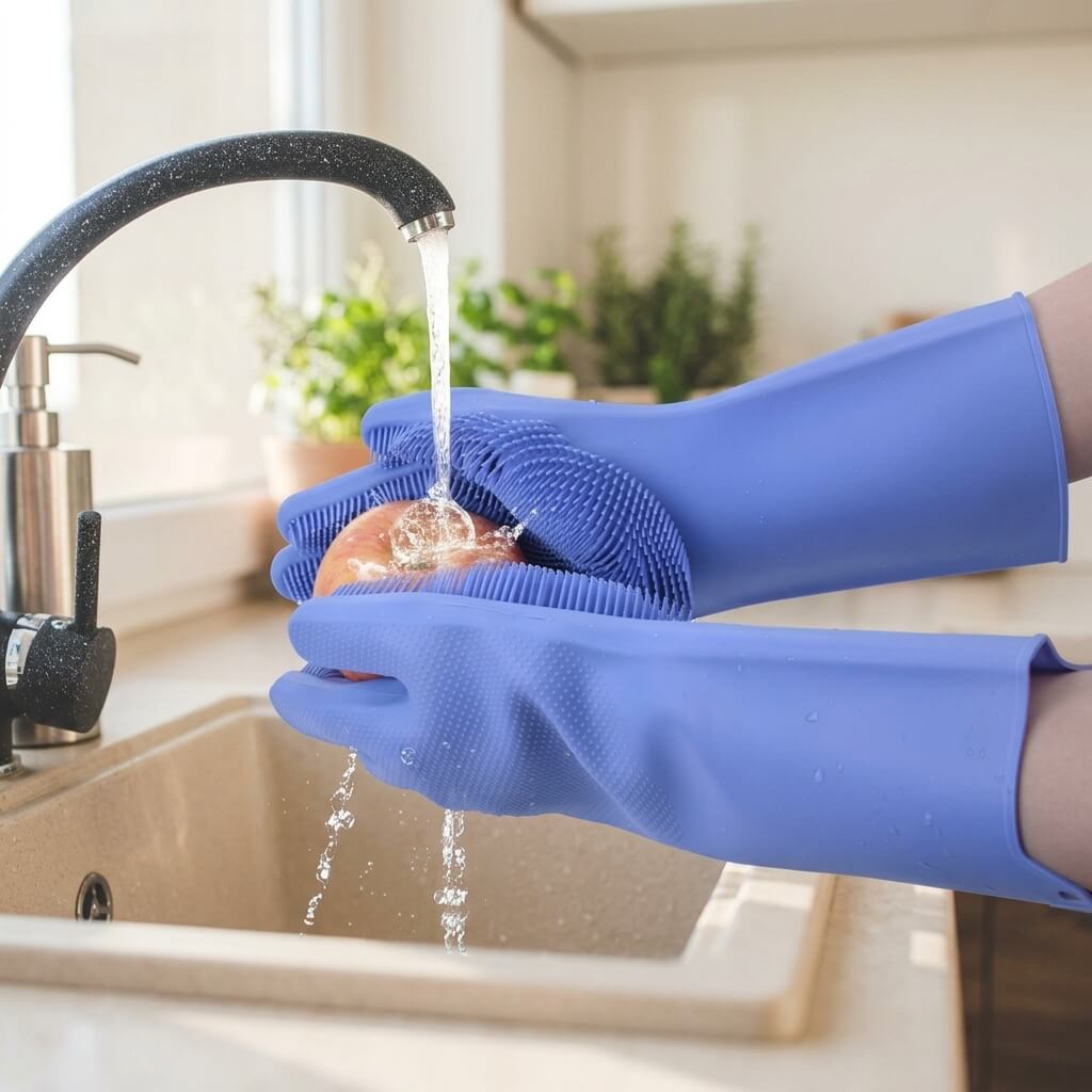 Silicone Dish Washing Gloves – Reusable Cleaning Gloves - Homigo