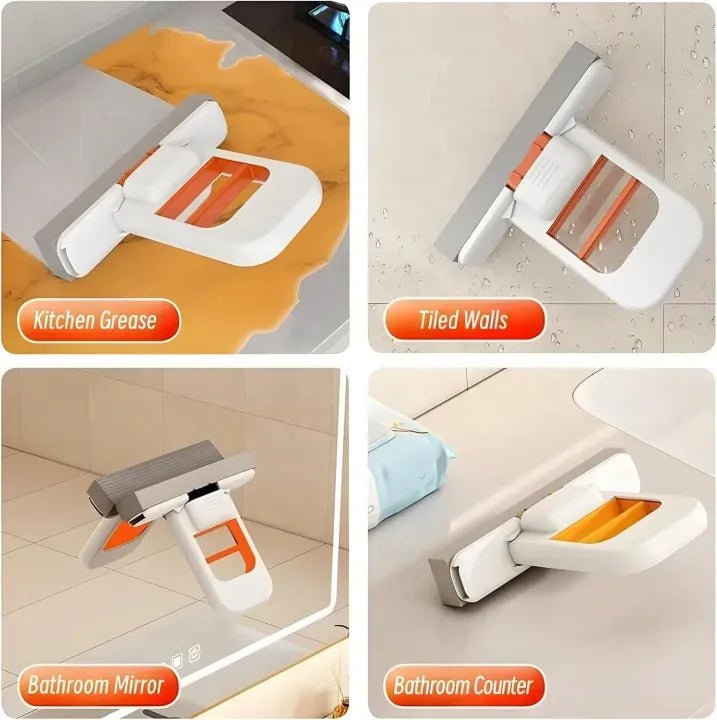 Mini Mop with Water Absorbent Sponge White 24.8x15cm - Homigo