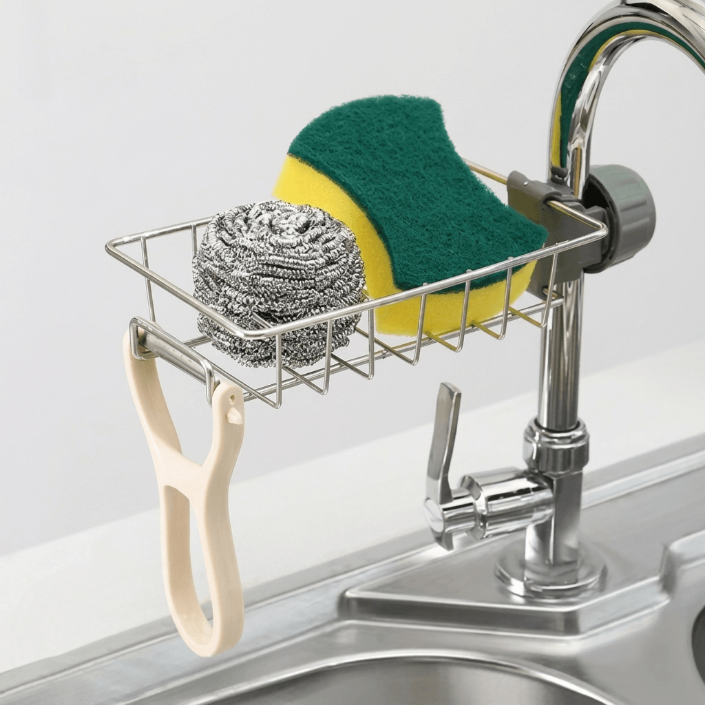 Adjustable Stainless Steel Kitchen Sink Sponge Holder - Homigo