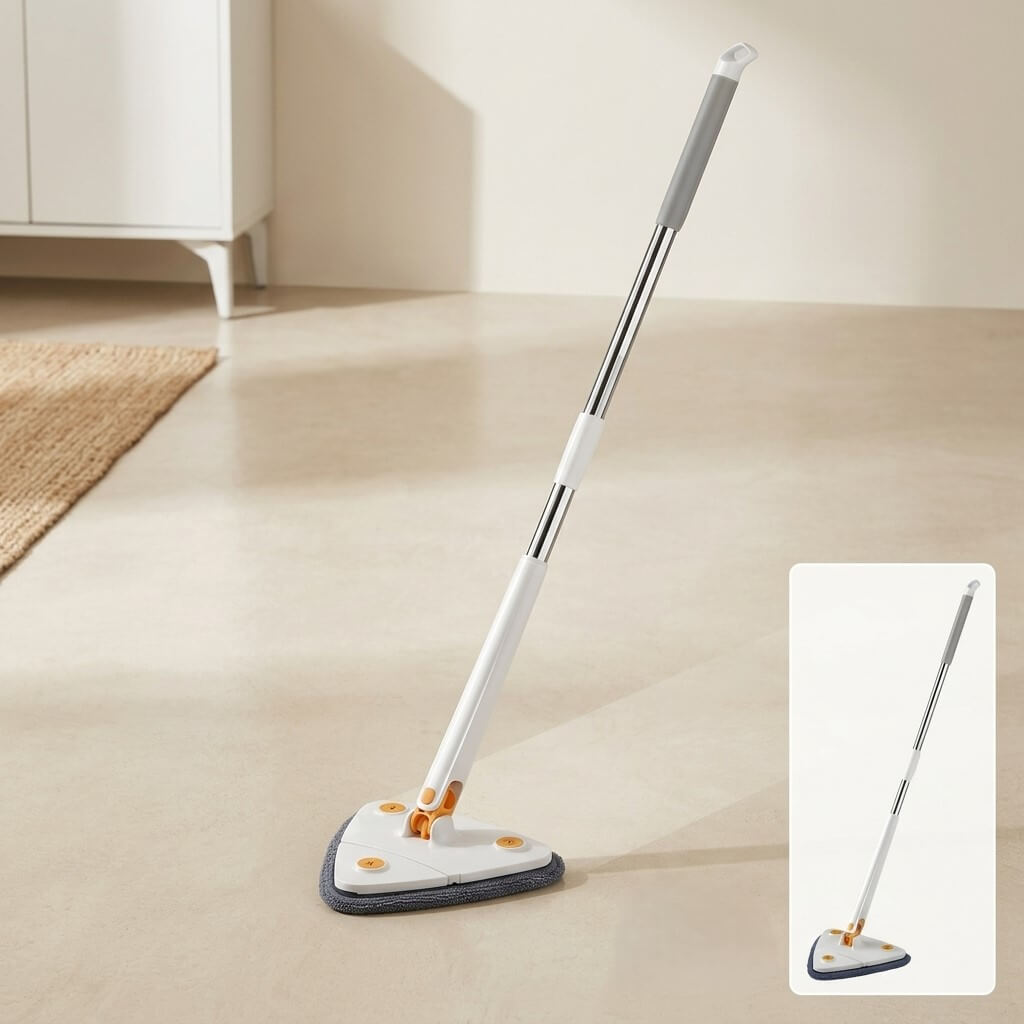 Triangle Microfiber Floor Mop – Self-Wringing Cleaning Mop - Homigo