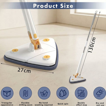 Triangle Microfiber Floor Mop – Self-Wringing Cleaning Mop - Homigo