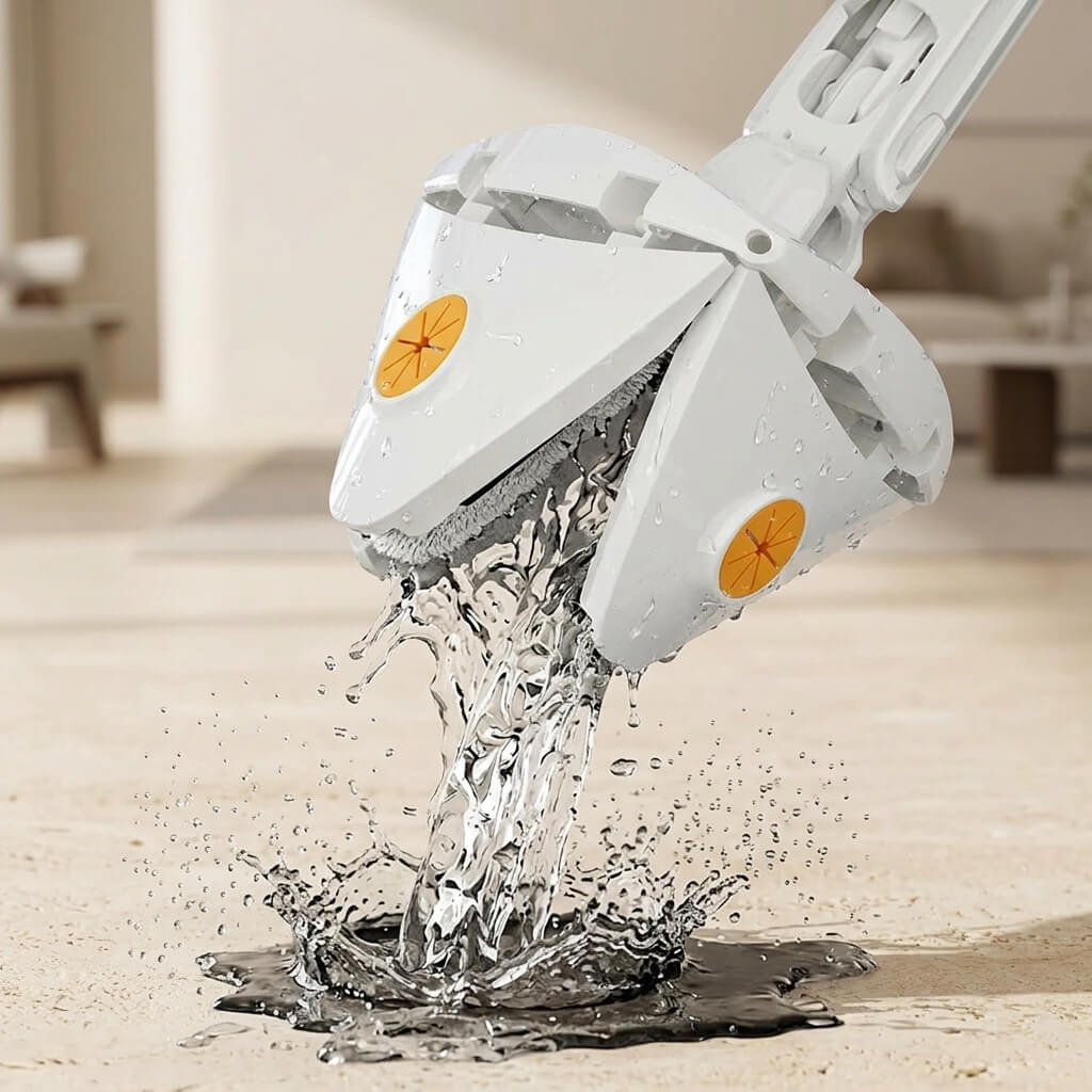 Triangle Microfiber Floor Mop – Self-Wringing Cleaning Mop - Homigo