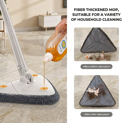 Triangle Microfiber Floor Mop – Self-Wringing Cleaning Mop - Homigo
