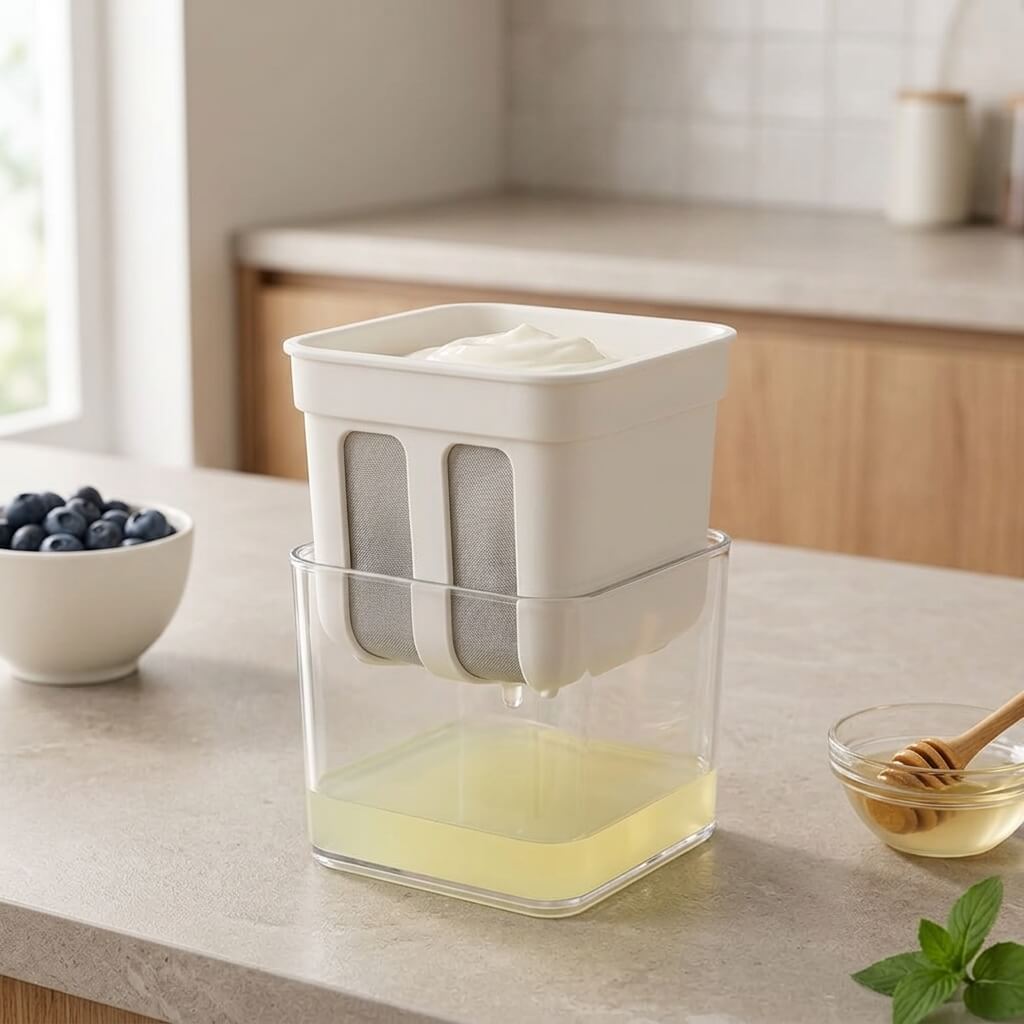 1100ML Greek Yogurt Maker & Hung Curd Strainer | Mesh Filter Yogurt Maker - Homigo
