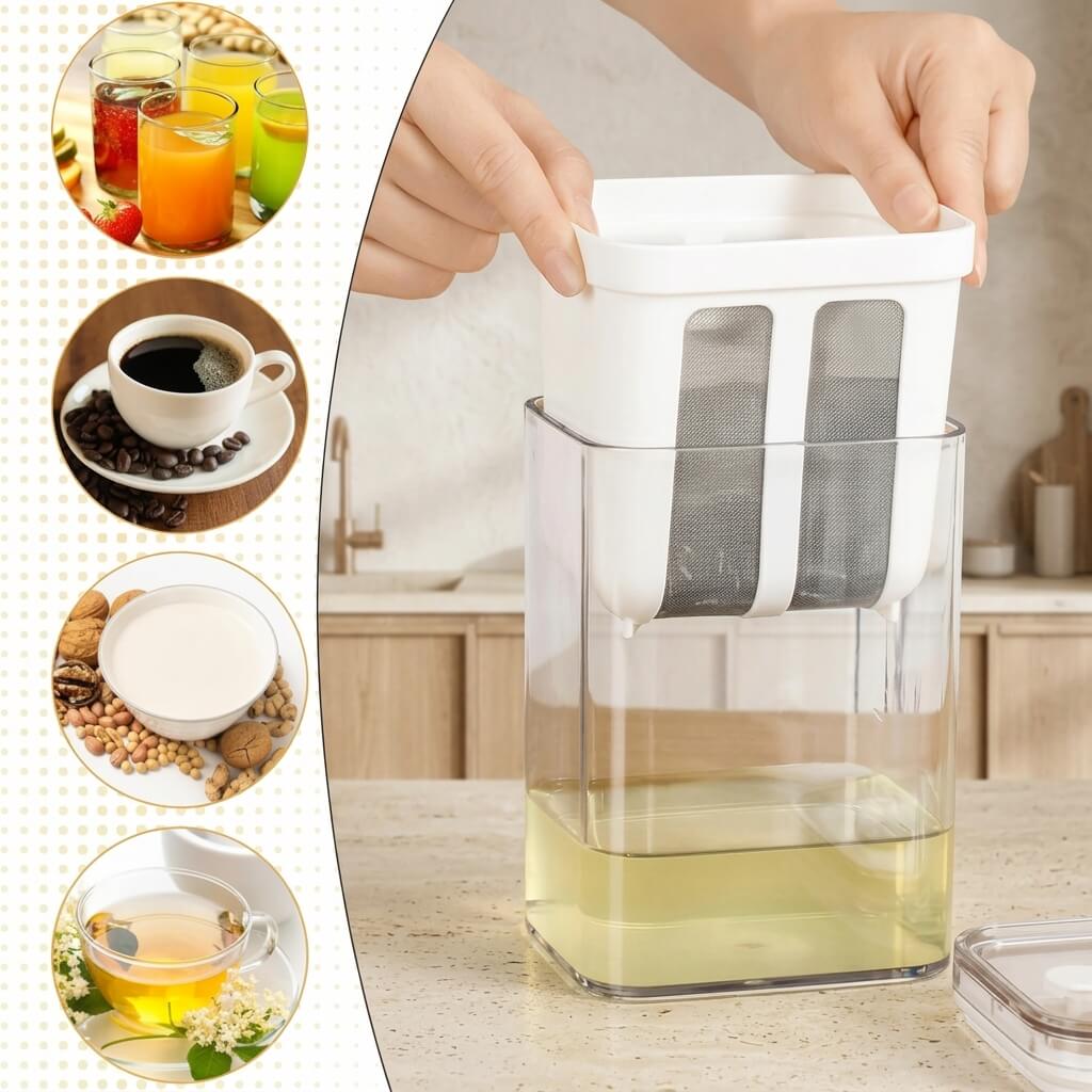 1100ML Greek Yogurt Maker & Hung Curd Strainer | Mesh Filter Yogurt Maker - Homigo