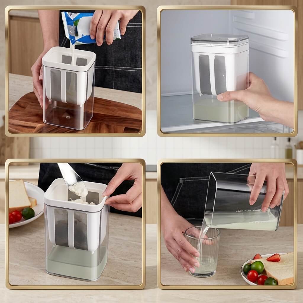 1100ML Greek Yogurt Maker & Hung Curd Strainer | Mesh Filter Yogurt Maker - Homigo