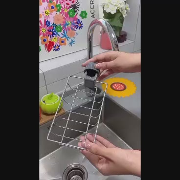 Adjustable Stainless Steel Kitchen Sink Sponge Holder